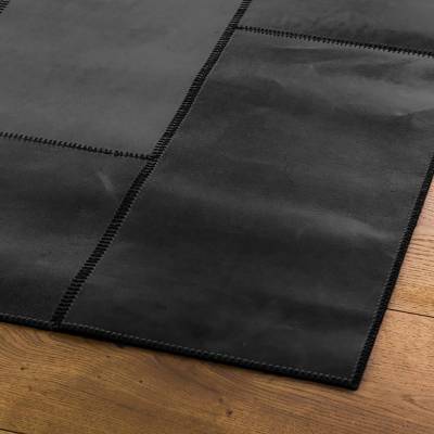 Tapis LEATHERrug NEW cuir / Noir