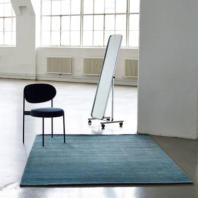 Tapis BAMBOO Fibre de bambou / Bleu stiffkey