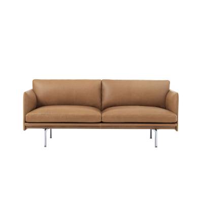 Canapé OUTLINE SOFA / 2 ou 3 places / cuir / cognac + 1 coloris