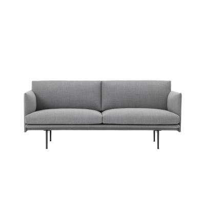 Canapé OUTLINE SOFA / 2 ou 3 places / tissu Kvadrat / gris + 5 coloris