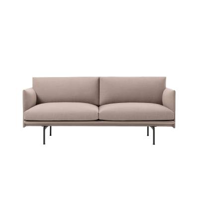 Canapé OUTLINE SOFA / 2 ou 3 places / tissu Kvadrat / rose + 5 coloris