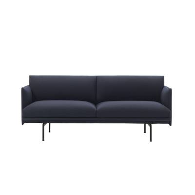 Canapé OUTLINE SOFA / 2 ou 3 places / tissu Kvadrat / bleu marine + 5 coloris