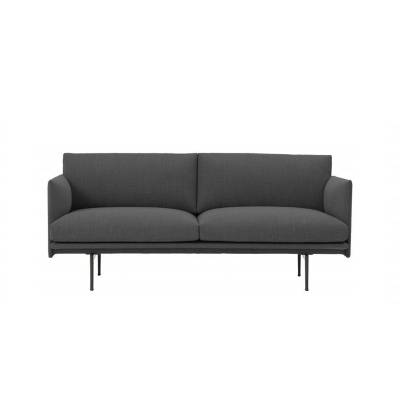 Canapé OUTLINE SOFA / 2 ou 3 places / tissu Kvadrat / gris foncé + 5 coloris