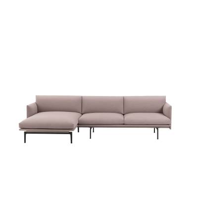 Canapé d'angle / OUTLINE SOFA / Tissu Kvadrat / Rose + 1 couleur