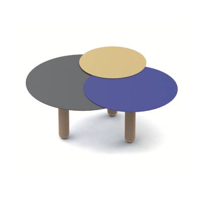 Table basse CERS / Anthracite, Bleu et Or