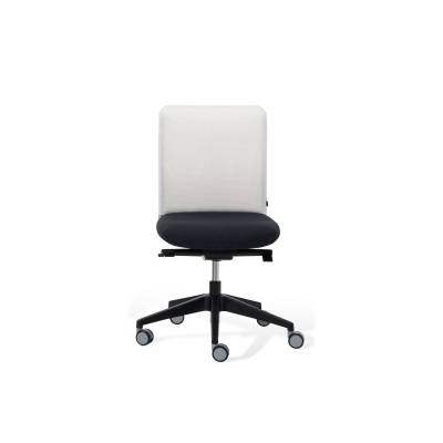 Fauteuil de bureau ONE / Blanc et noir / Sans accoudoirs