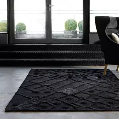 Tapis BUR-BUR laine afghane / Noir