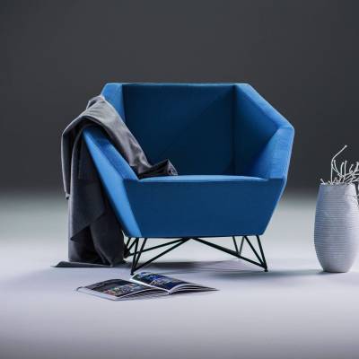 Fauteuil 3ANGLE / L. 100 cm / Bleu