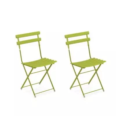 Lot de 2 chaises de jardin ARC EN CIEL / Vert