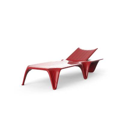 Chaise longue F3 / L. 2,10 m / Rouge Laqué