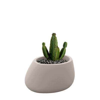 Pot de fleur outdoor STONES / H. 40 cm / Taupe