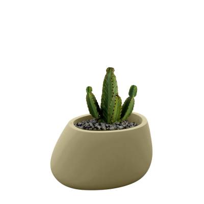 Pot de fleur outdoor STONES / H. 40 cm / Kaki