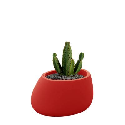 Pot de fleur outdoor STONES / H. 40 cm / Rouge