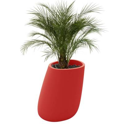 Pot de fleur outdoor STONES / H. 1 m / Rouge