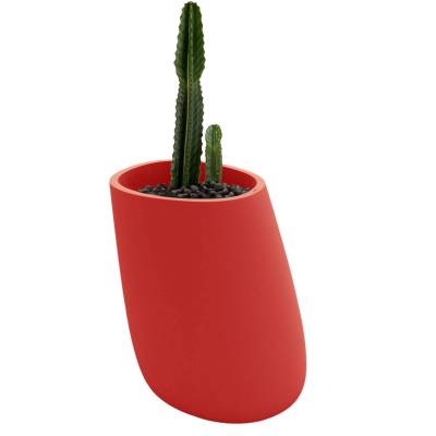 Pot de fleur outdoor STONES / H. 1,2 m / Rouge 