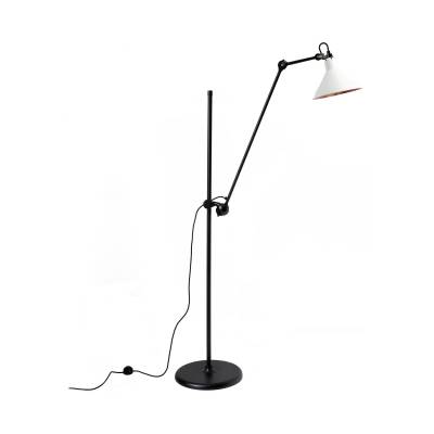 Lampadaire GRAS N°215 / H. 1,35 m / Blanc / Int Bronze