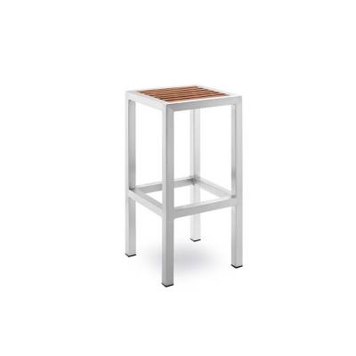 Tabouret d'extérieur BAVARIA / H. 76 cm / Bois et Gris