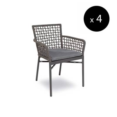 Fauteuil de jardin MEGAN NET / H. 80 cm / Anthracite