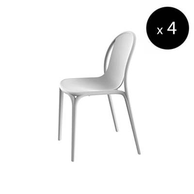 MAUD Chaise outdoor BROOKLYN / H. assise 47 cm / Blanc