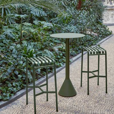 Tabouret de bar PALISSADE / H. 78 cm / Olive