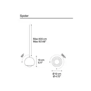 Suspension de chambre SPIDER / Or / Lodes – Studio Italia