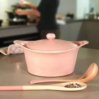 Cocotte l'incroyable cocotte rose guimauve / 4,5 litres / Cookut