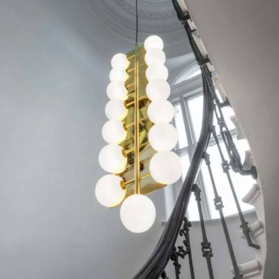 Lustre PLANE DROP - H. 1,54 m / Laiton / Tom Dixon