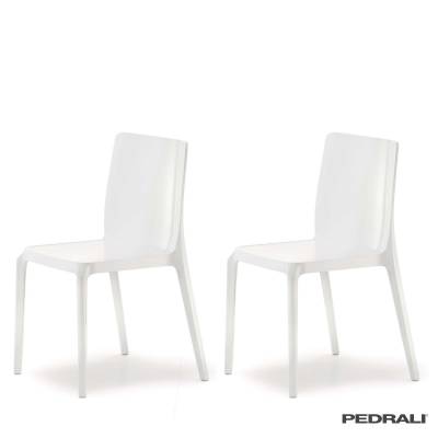 2 Chaises BLITZ 640 / Intérieur / Blanc / Pedrali