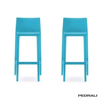 Tabouret de bar VOLT 678 / Int-Ext / Bleu / Pedrali