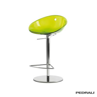 Tabouret haut GLISS 970 / Vert Transparent / Pedrali