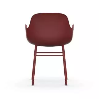 Fauteuil fixe FORM / Rouge / Piétement métal / Normann Copenhagen