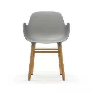 Fauteuil fixe FORM / Gris / Piétement chêne / Normann Copenhagen