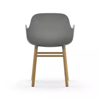 Fauteuil fixe FORM / Gris / Piétement chêne / Normann Copenhagen