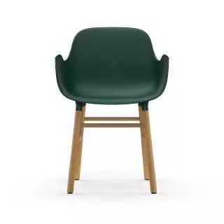 Fauteuil fixe FORM / Vert / Piétement chêne / Normann Copenhagen