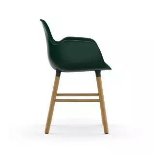 Fauteuil fixe FORM / Vert / Piétement chêne / Normann Copenhagen