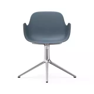 Fauteuil pivotant FORM / Bleu / Piétement alu / Normann Copenhagen