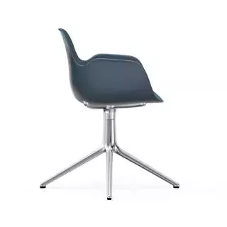 Fauteuil pivotant FORM / Bleu / Piétement alu / Normann Copenhagen