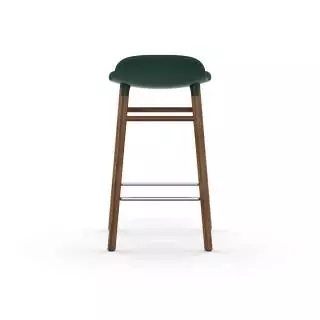 Tabouret FORM / Vert / 2 dimensions / Piétement noyer / Normann Copenhagen