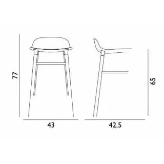 Tabouret FORM / Vert / 2 dimensions / Piétement noyer / Normann Copenhagen