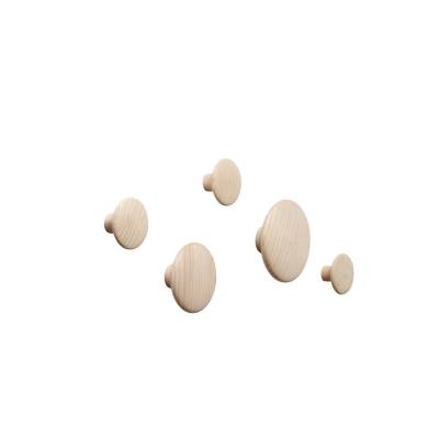 Patères THE DOTS Muuto / Lot de 5 / Bois Naturel / Muuto