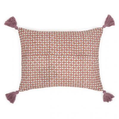 Coussin rectangulaire STAR SANTA FE / 40 x 30 / Coton / Orange - Violet - Blanc / Le Monde Sauvage