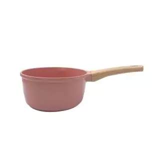 Ensemble collection L'INCROYABLE Cocotte + Poele + Casserole + Manique + Cuillere + Poignee / 2 dimensions / Rose guimauve