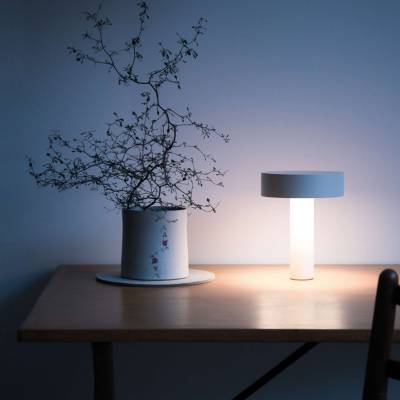 Lampe De Table POPUP / Ø 16,9 cm / Metal / Blanc / Davide Groppi