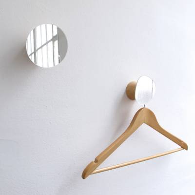 Patère BOLET + miroir / Bois / Reine Mère