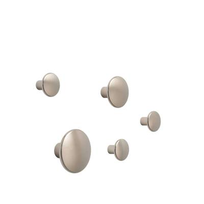 Patere THE DOTS Muuto / Lot de 5 / Metal / Taupe