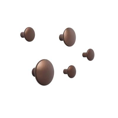 Patere THE DOTS Muuto / Lot de 5 / Metal / Marron