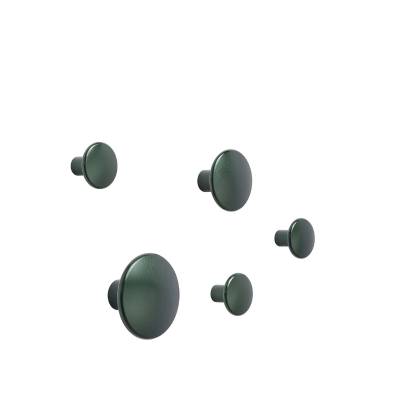 Patere THE DOTS Muuto / Lot de 5 / Metal / Vert fonce