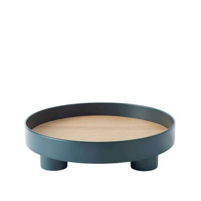 Plateau PLATEFORM TRAY / Ø 30 x H. 7,2 cm / Vert fonce