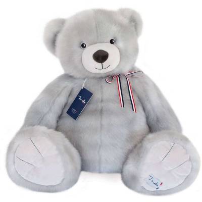 Peluche pour Enfant L'OURS FRANCAIS / H. 65 cm / Gris / Mailou