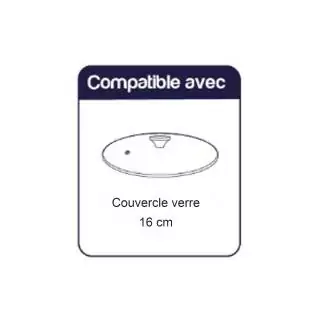 L'INCROYABLE POELE Extra Profonde & Anti adhérente / Ø. 16 cm / Blanc Polaire / Cookut